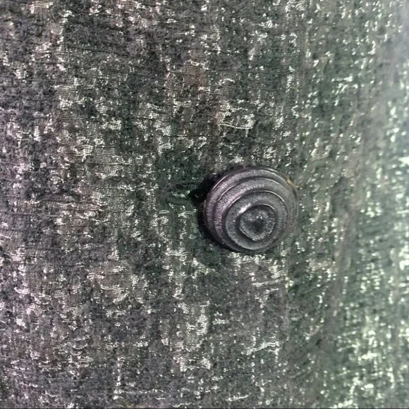 EILEEN FISHER BLACK METALLIC BLAZER SINGLE BREAST WOMEN  WOOL BLAZER SIZE SMALL - Picture 9 of 11